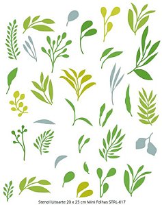 Stencil STRL-017 - Mini Folhas