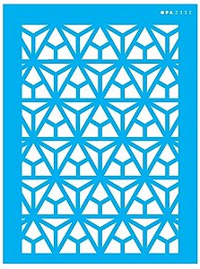 Stencil Estamparia Vitral Triangula - OPA 2352