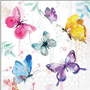 Guardanapo de Papel Butterfly Collections White