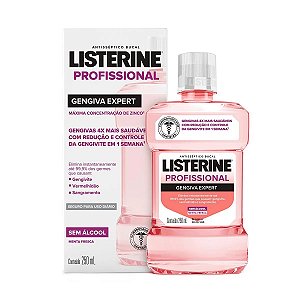 LISTERINE GENGIVA EXPERT 250ML SABOR MENTA FRESCA - SEM ALCOOL