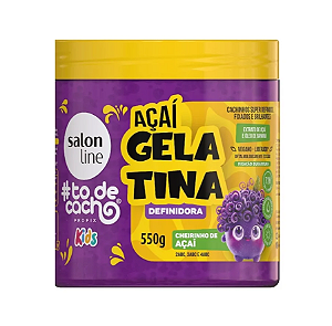SALON LINE GELATINA TODECACHO KIDS AÇAÍ DEFINIDORA 550G
