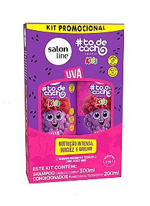 KIT SALON LINE #TODECACHO SHAMPOO 300ML+ COND 200ML UVA KIDS