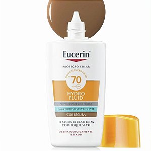 PROTETOR SOLAR FACIAL EUCERIN HYDRO FLUID COR ESCURA