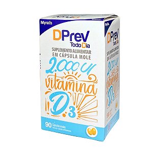 VITAMINA D DPREV TODO DIA 2000UI 90 CAPSULAS