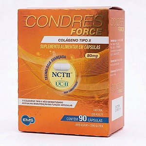 CONDRES FORCE 90 CAPSULAS EMS - 80mg de colágeno tipo II