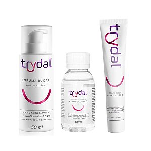 Kit Trydal Espuma Enxaguante Creme Antisséptico Cloramina T