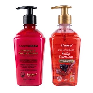 KIT SABONETE E HIDRATANTE HEDERA CREAM FRUTAS VERMELHAS