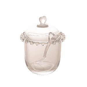 Açucareiro de Cristal com Colher Coração