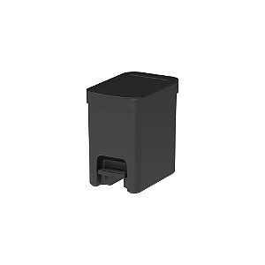 Lixeira Com Pedal Trium 6 Litros - Preto