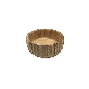 Bowl Canelado De Bambu Grande 22cm