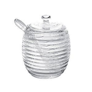 Açucareiro de Cristal com Colher Colméia 210ml