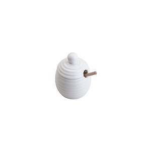 Meleira de Porcelana New Bone com Pegador Mary 9cm x 9cm x 11,5cm