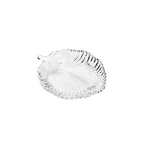 Folha Decorativa de Cristal Leaf 20,5cm x 17cm x 2,5cm