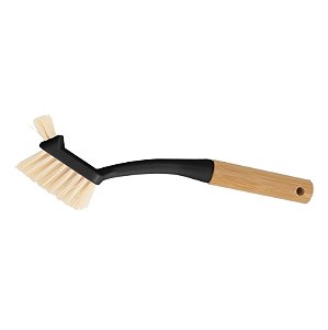 Escova de Limpeza Duo com Cabo de Bambu Preto