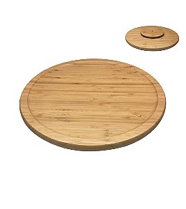 Tábua de Bambu com Base Giratória 33cm
