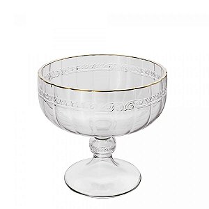 Conjunto 6 Taças para Sobremesa de Cristal com Fio de Ouro Imperial 200ml - Lyor
