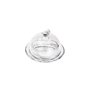 Manteigueira de Cristal Pássaro 9,5cm x 6,5cm - Lyor