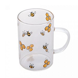Caneca de Vidro Borossilicato Resistente ao Calor Bee 280ml - Lyor