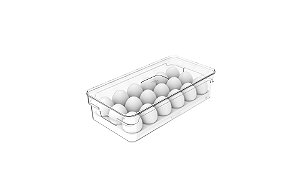 Organizador de Ovos Com Tampa Clear Fresh 18 Unidades