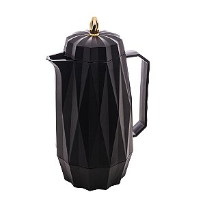 Garrafa Térmica de Plástico Diamond Preta 1L - Lyor