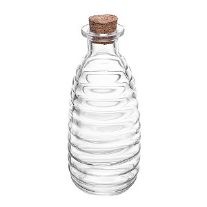 Porta Mantimento de Vidro com Tampa Rolha Colméia 270ml - Lyor