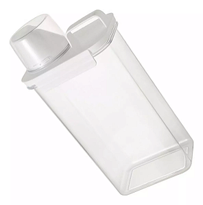 Pote com Copo Medidor e Trava Branco 2.300ml - Oikos