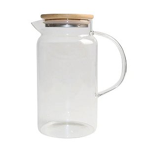 Jarra de Vidro com Tampa de Bambu 1,2L - Oikos