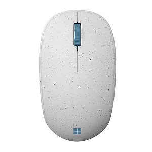 Mouse Microsoft Ocean Plastic Pontilhado - Branco