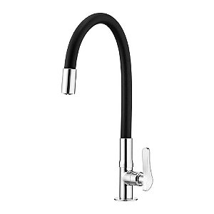 Torneira Lorenzetti Lorenflex 1177 B27 Bica Flexível De Bancada Preto