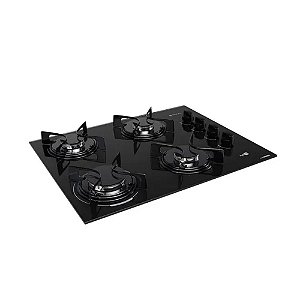 Cooktop Agile Up Atlas 4 Bocas com Mesa de Vidro Preto Bivolt