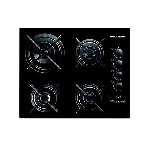 Cooktop a Gás 4 Bocas Brastemp BRBDT62AEUNA Preto Bivolt