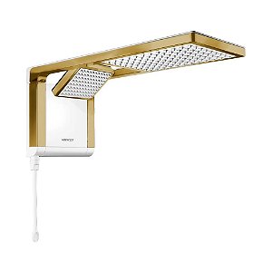 Chuveiro Lorenzetti Acqua Duo Branco Matte Gold 7800W 220V