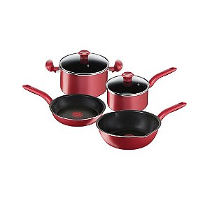 Jogo de Panelas Tefal So Chef 4 Peças Vermelho