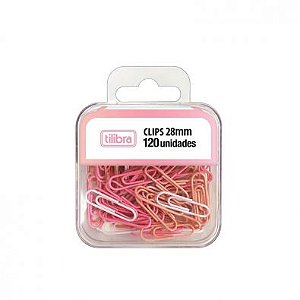 Clips 28mm Rosa Pastel Tilibra