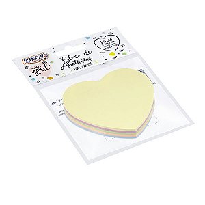 Bloco Adesivo Smart Notes Coração Pastel Brw