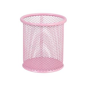 Porta Caneta Aramado Redondo Rosa Pastel Brw