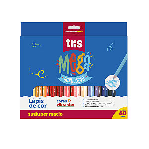 Lápis de Cor Mega Soft 60 Cores Tris