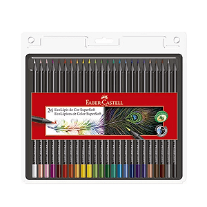 Lápis De Cor Supersoft 24 Cores  Faber Castell