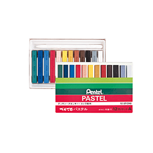 Giz Pastel Seco 12 Cores Pentel