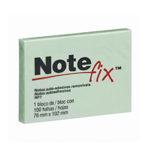 Bloco De Notas Adesivo Note Fix Verde 76x102mm