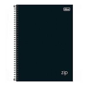 Caderno Universitário 1 Matéria 80 Folhas Zip Preto Tilibra