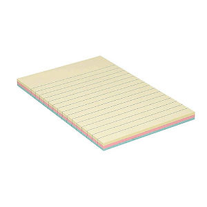 Bloco Adesivo  Pautado Pastel Maxprint
