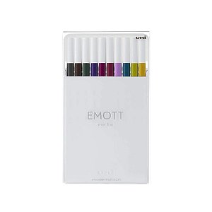 Kit Caneta Emott 10 Cores Nº3 Uni