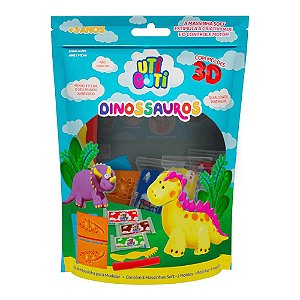 Kit Massinha de Modelar Dinossauros Utiguti