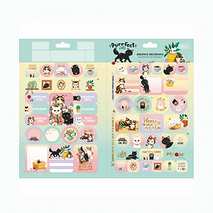Adesivo Decorado Duplo Purrfect Cats G Tilibra
