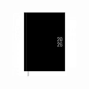 Agenda 2026 Diária Costurada Napoli Preta M5 Tilibra