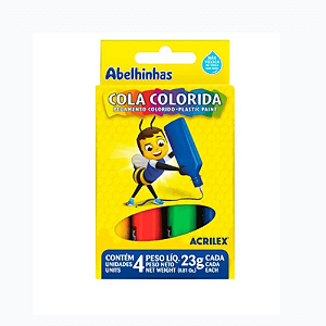 Cola Colorida 4 Cores Acrilex