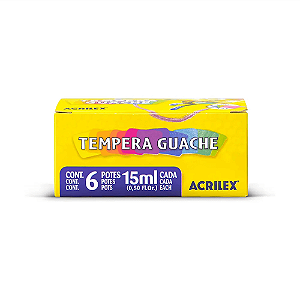 Tinta Guache 6 Cores Acrilex