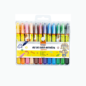 Giz de Cera Retrátil 12 Cores Brw