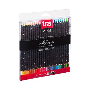 Lapis de Cor Vibes Noturna 24 Cores Tris